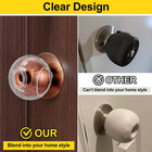 Clear Door Knob Safety Cover For Kids  4 Pack Child Proof Door Knob Covers Fit M