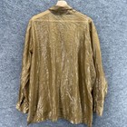 Josephine Chaus Shirt Women 18 Plus Brown Button Up Collared Silk Long Sleeve