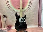 Black St Electric Guitar Warren Demartini Blood And Skull Graphic Basswood Body