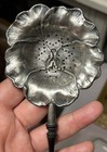 Lovely Antique Watrous Manufacturing Orchid Flower Sterling Silver Tea Strainer