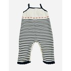 Janie And Jack Girls Baby One Piece Romper 3-6 M Blue Striped Knit Pink Whale