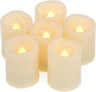Flameless Flickering Led Votive Tealight Candles Battery Operated With Timer    