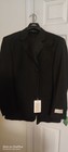 Louis Dell olio Black 2-piece Formal Suit Jacket   Pants Three Button