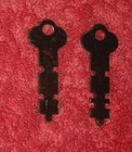 2 Vintage  Flat Steel Keys - Unmarked