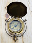 Vintage Brass Nautical Pocket Compass Royal Style Maritime Gift Decor