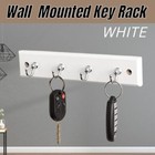 Wall Mount Key Rack Hanger Holder 4 Hook Chain Storage Keys Organizer Home Decor