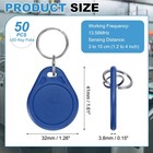 50 Pcs 13 56mhz Uid Writable Rewritable Smart Key Fobs For Access  Blue
