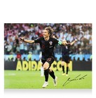 Luka Modric Signed 2018 World Cup Croatia Photo Framed With Coa