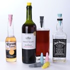 4-pack Silicone Bottle Stoppers Reusable Wine Beverage Sealer Caps Bar Tool Set