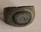 Rare Ancient Roman Bronze Ring Depicting Seated Roma Holding Victory 200-400 Ad