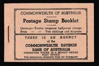 Australia Booklet 1942 2x6 George Vi 2 5d Black On Buff Cover Mnh Avf xf A001