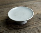 Antiques Korean Joseon Dynasty White Porcelain Pedestal Dish 19th Century Korea