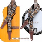 Nefelibata Banjo Strap  2  Wide Double Full Grain Cowhide Guitar Strap Adjust   