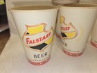 12 Vintage 1960 s Falstaff Beer Wax Paper Dixie Cups easton pa 7 Oz  Sample Size
