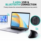 Bluetooth And 2 4g  2-in-1  Rechargeable Wireless Mouse  Ergonomic Vertical D   