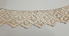 Antique Bobbin Cluny Lace Trim Edging White Ecru 2 5  Wide 120  Long Vintage H