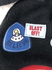 Wondernation One Size Kids Youth Beanie Cap Gloves Set Space Alien Ufo Black