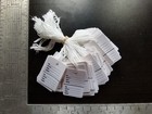 1000 White Price Tags W string Perforated 2 Part Garment Merchandise Strung Sm 