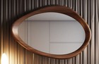 Unique   Stylish Looking Solid Wooden Vanity   Office Decor Mirror Wavy Handmade