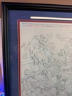 Original Comic Art Astonishing X-men Pencil - Mike S Miller Auto 2000 Framed