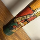 Vintage Folk Art Log Wooden Tongue Slit String Drum Instrument Guatemala Tiger