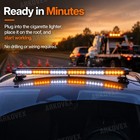 Led Emergency Strobe Light Bar Double Side Warning Rooftop Light Amber 3-size