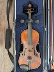 Vintage 1800 s 4 4 Stradivarius Copy Violin  Superb Copy  Fine Wood W case   Bow