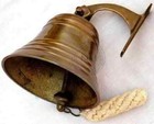 Mounted Hanging Bell Antique Brass Ship Bell Nautical Door With Wall Bracket