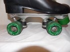 Vintage Roller Derby Men s Black Leather Roller Skates Green Urethane Wheels Sz9