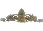 Antique French Gothic Bronze Decorative Hardware Devil Gryphons Pediment Mount