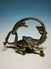 A Set 4 Pcs Exquisite Tibetan Miao Copper Four Mythical Animals Great Statue C7 