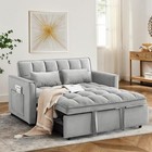55   Convertible Futon Sofa Bed Loveseat Sleeper Sofa Couch W pull-out Sofa Bed