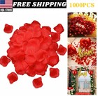 1000pcs Red Artificial Fake Rose Petals Wedding Event Romantic Night Party Decor