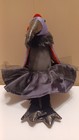 Rare 2017 Woof Poof Shelf Sitter Black Bird W Tutu Fur Collar 