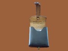 Original Wwii Italian Military Black Leather Carcano Ammo 2 Clip Pouch