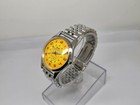 Vintage Hmt Pilot Yellow Dial 17 Jewels Mechanical Hand Winding Transparent Back