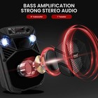 Pyle 8    Bluetooth Portable Pa Speaker - 300w Karaoke Machine With Flashing Le   
