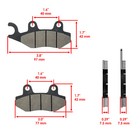 Front Rear Brake Pads For Kawasaki Kl650 Klr650 2008-2024