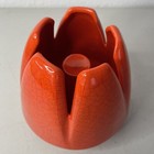 Hoodwink Vohann Ashtray California Mcm 70s Vtg Postmodern Pottery Orange Crackle