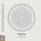 Bakken 16 Inch Non-stick Pizza Pan 1 Pack  Round Carbon Steel Pizza Tray With Pe
