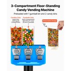 Uimoso Candy Vending Machine Triple Compartment Candy Vending Machine With Stand