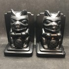 Rare Haida Beaver Totem Bookends Set Of 2 Pacific Northwest Totem Art Durastone