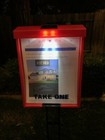  Brochure Boxes With Solar Lid   red    1 Piece  stake Not Included 