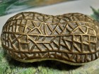Vtg Brass Peanut Shaped Lided Trinket Box  Great Decorative Piece