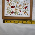 Vintage Strawberry Saltera Trivet Himark 1983 Ceramic  Wood 7     Blossom