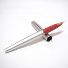 Pilot Elite Lady Fountain Pen Silver Floral Pattern Red Section Vintage Tested