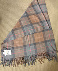 Barbour Hailes Stanway Tartan Wrap  Scarf In Taupe  Pink Tartan 87 x32  Msrp 110
