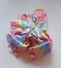Nickelodeon Jojo Siwa Large Rainbow Hair Bow With Unicorn Horn   Hearts 