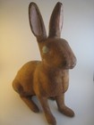 Antique Original Solid Cast Iron Bunny Rabbit Doorstop Statue  13 Lbs 