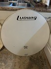 Vintage 1960s 70s Ludwig 36    Inch Bass Drum Head White Marine Patina Ringo Era